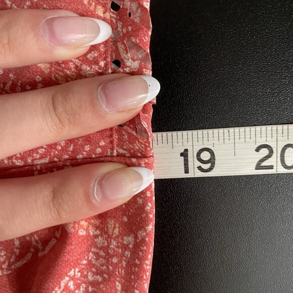 Toad&Co Sleeveless Dress Women XL Sunkissed Floral Batik Red Cutout UPF ECO - Picture 9 of 11